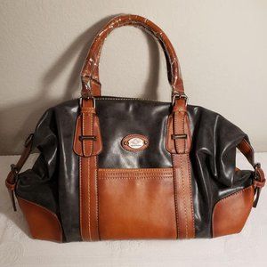 Hema ZhouFan gray brown black tote handbag purse